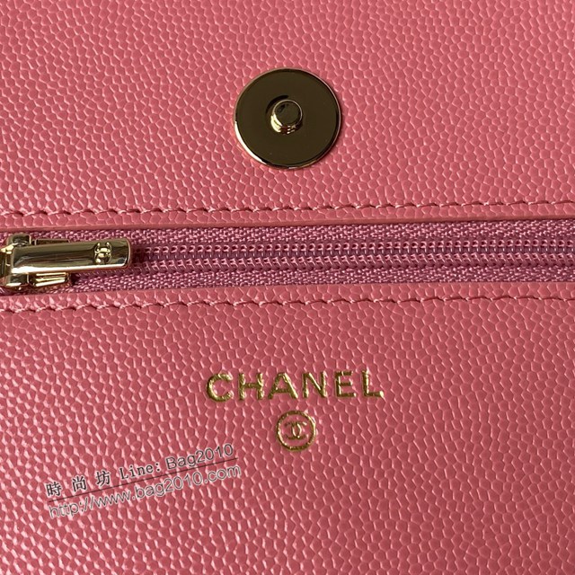 Chanel專櫃新款23s鏤空woc鏈條包 AP3180 香奈兒荔枝皮發財包小斜挎女包 djc5236